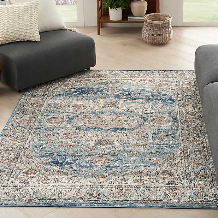 Kirklands Home Vintage Raj Area Rug, 5x7 Blue Online