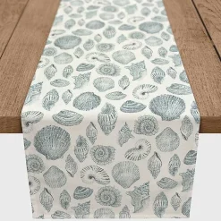 Kirklands Home Blue Vintage Seashells Table Runner, 72 in. Clearance
