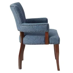 Kirklands Home Warms Nailhead Trim Dining Chair Blue