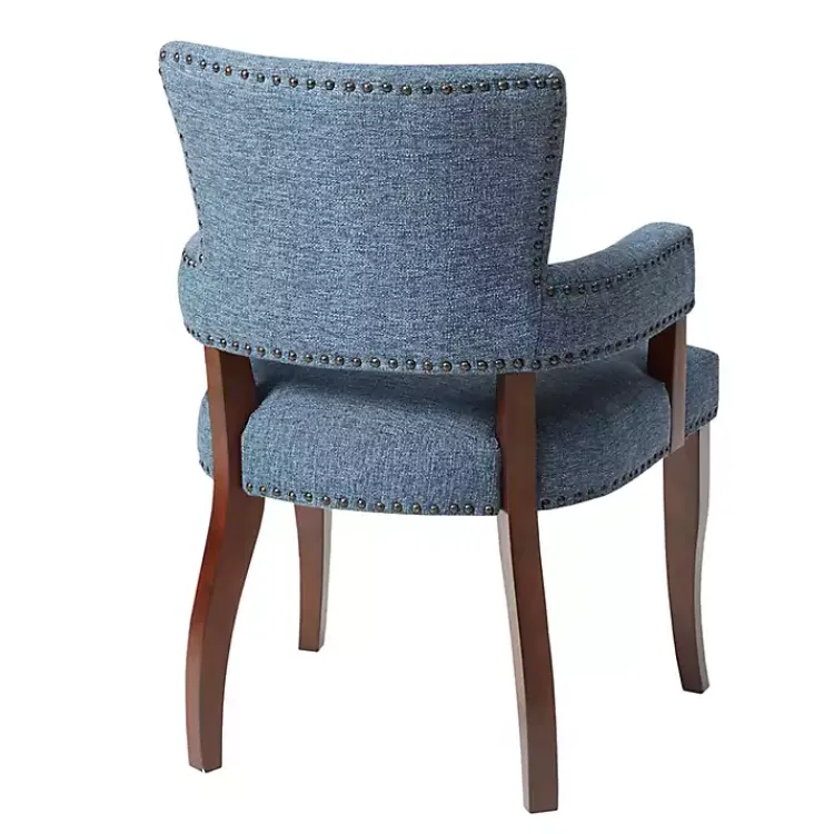 Kirklands Home Warms Nailhead Trim Dining Chair Blue