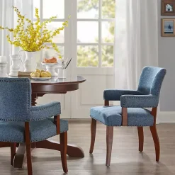 Kirklands Home Warms Nailhead Trim Dining Chair Blue