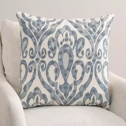 Pillows>Kirklands Home Blue Washed Ikat Pillow, 22 in.