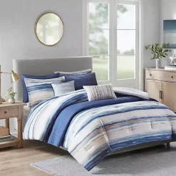 Kirklands Home Blue Watercolor 8-pc. King Comforter Set