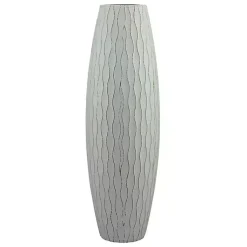 Vases>Kirklands Home Wave Wood Vase, 16 in. Blue