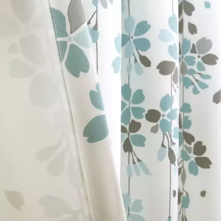 Kirklands Home Blue Weeping Flower Curtain Panel Set, 95 in. Hot