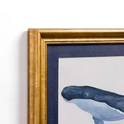 Kirklands Home Blue Whale Framed Art Print Hot