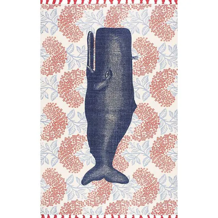 Kirklands Home Blue Whale Thomas Paul Area Rug, 5x8 Outlet