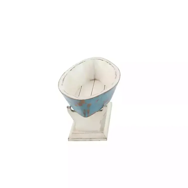 Statues & Figurines>Kirklands Home Wood Boat Sculpture Blue