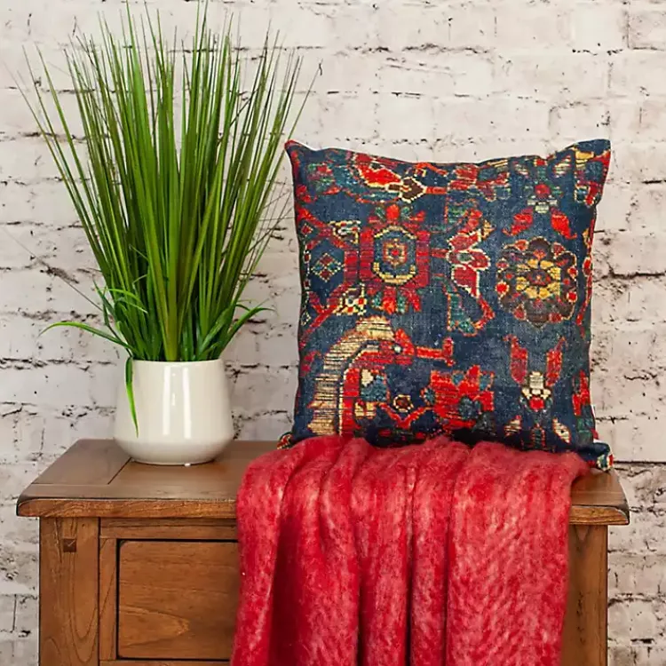 Pillows>Kirklands Home Blue Woven Tapestry Pillow