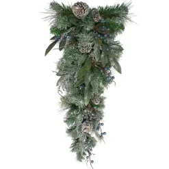 Christmas Wreaths>Kirklands Home Blueberry and Pine Teardrop Swag