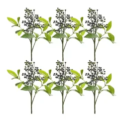 Stems & Bouquets>Kirklands Home Blueberry Foliage Sprays, Set of 6
