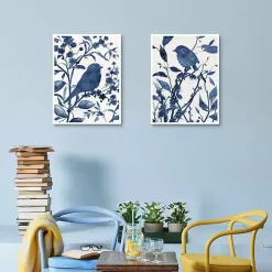 Kirklands Home Bluebird Silhouette Canvas Art Prints, Set of 2 Discount