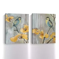 Kirklands Home Bluebirds and Blossoms Canvas Art Prints, Set of 2 Best