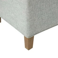Kirklands Home Blue-Gray Upholstered Soft-Close Storage Bench Online