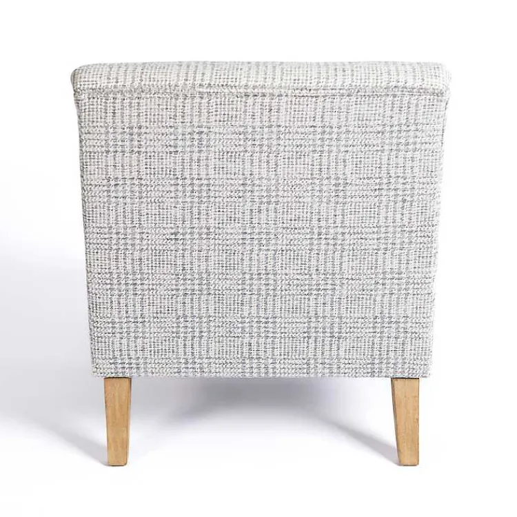 Kirklands Home Blue-Grey Houndstooth 2-pc. Chair and Ottoman Set Sale