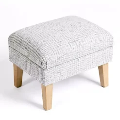 Kirklands Home Blue-Grey Houndstooth 2-pc. Chair and Ottoman Set Sale