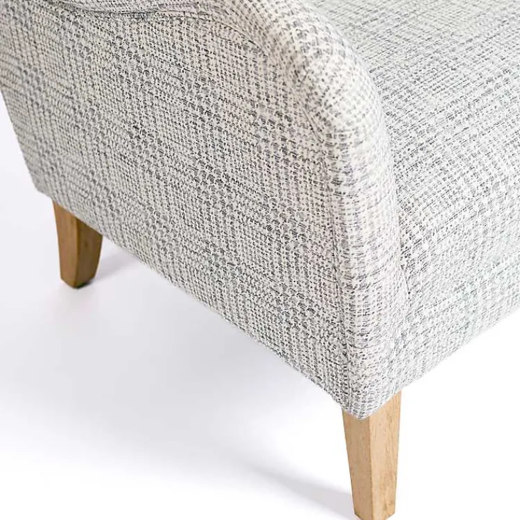 Kirklands Home Blue-Grey Houndstooth 2-pc. Chair and Ottoman Set Sale