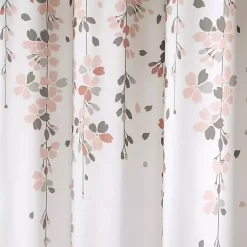 Kirklands Home Blush and Gray Weeping Flower Shower Curtain Pink Online