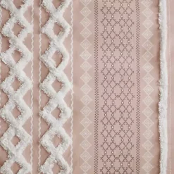 Kirklands Home Blush Chenille Stripe Curtain Panel, 84 in. Pink New