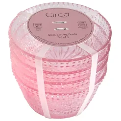 Kirklands Home Blush Circa Hobnail Bowls, Set of 4 Pink Outlet