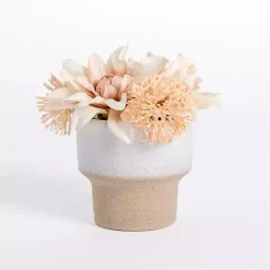 Arrangements & Greenery>Kirklands Home Blush Dahlia Arrangement in Two-Toned Pot