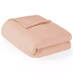 Blankets & Throws>Kirklands Home Blush Liquid Cotton Full/Queen Blanket Pink