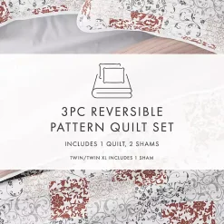 Kirklands Home Blush Patchwork Reversible 3-pc. King Quilt Set Clearance