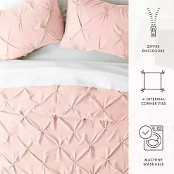 Kirklands Home Blush Pinched 2-pc. Twin Duvet Cover Set Pink Best
