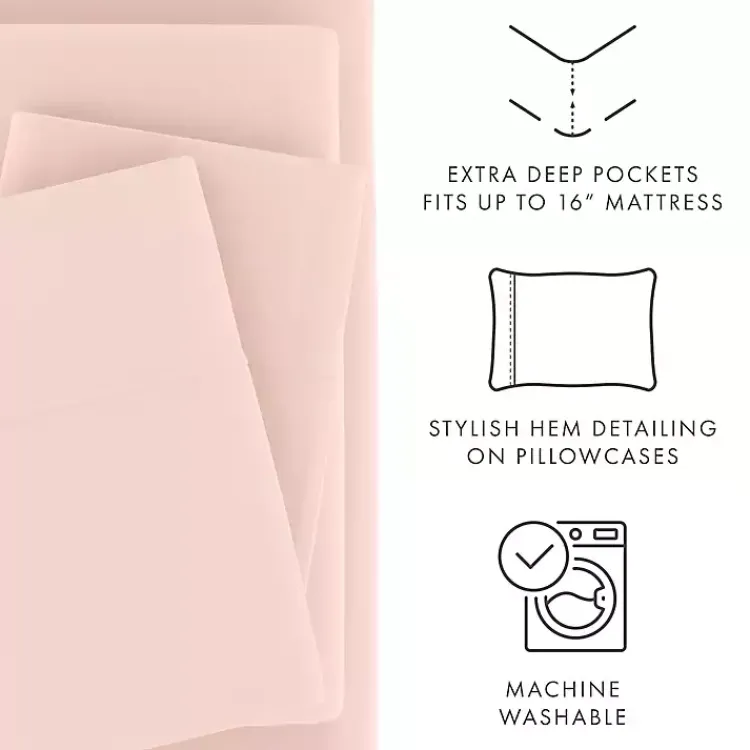 Kirklands Home Blush Ultra Soft 4-pc. Full Sheet Set Pink Outlet