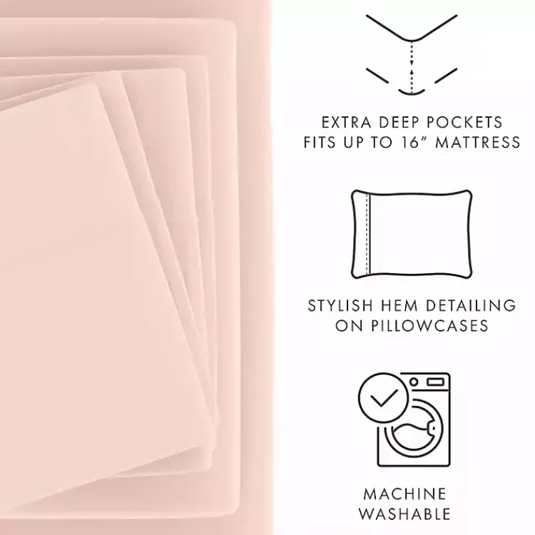Kirklands Home Blush Ultra Soft 6-pc. Full Sheet Set Pink Online