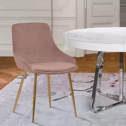 Kirklands Home Blush Velvet Heidi Dining Chair Pink Best