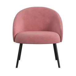 Kirklands Home Blush Velvet Modern Accent Chair Pink Clearance
