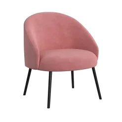 Kirklands Home Blush Velvet Modern Accent Chair Pink Clearance