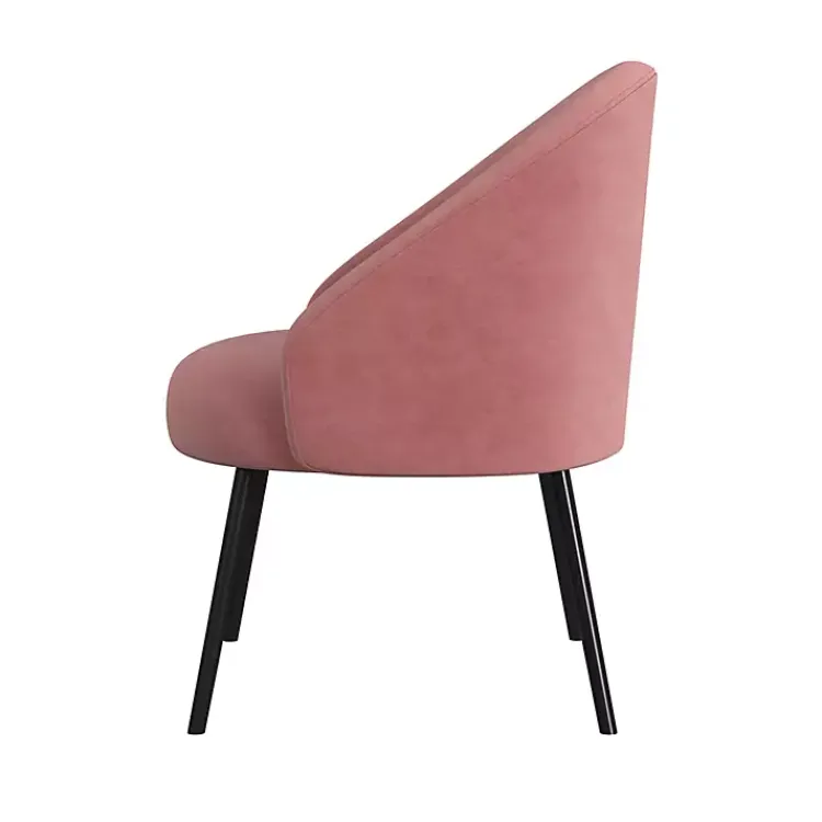 Kirklands Home Blush Velvet Modern Accent Chair Pink Clearance