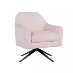 Kirklands Home Blush Velvet Swivel Accent Chair Pink Outlet