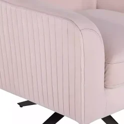 Kirklands Home Blush Velvet Swivel Accent Chair Pink Outlet