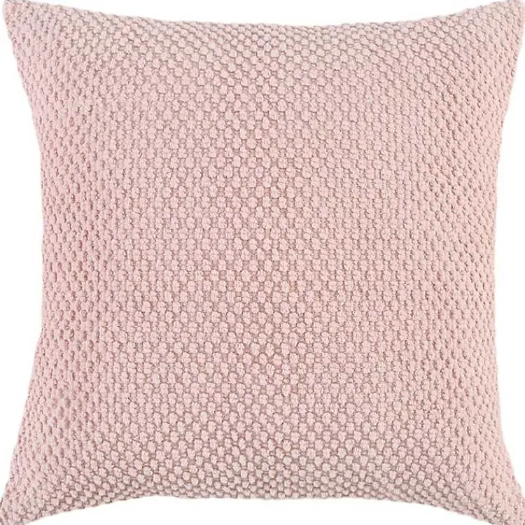 Pillows>Kirklands Home Blush Woven Nubby Pillow Pink