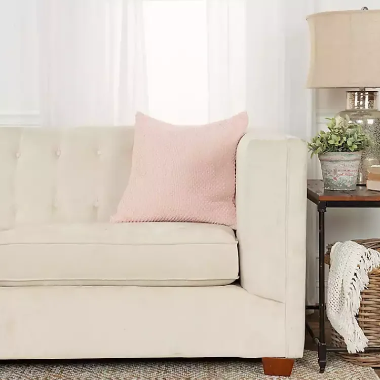 Pillows>Kirklands Home Blush Woven Nubby Pillow Pink