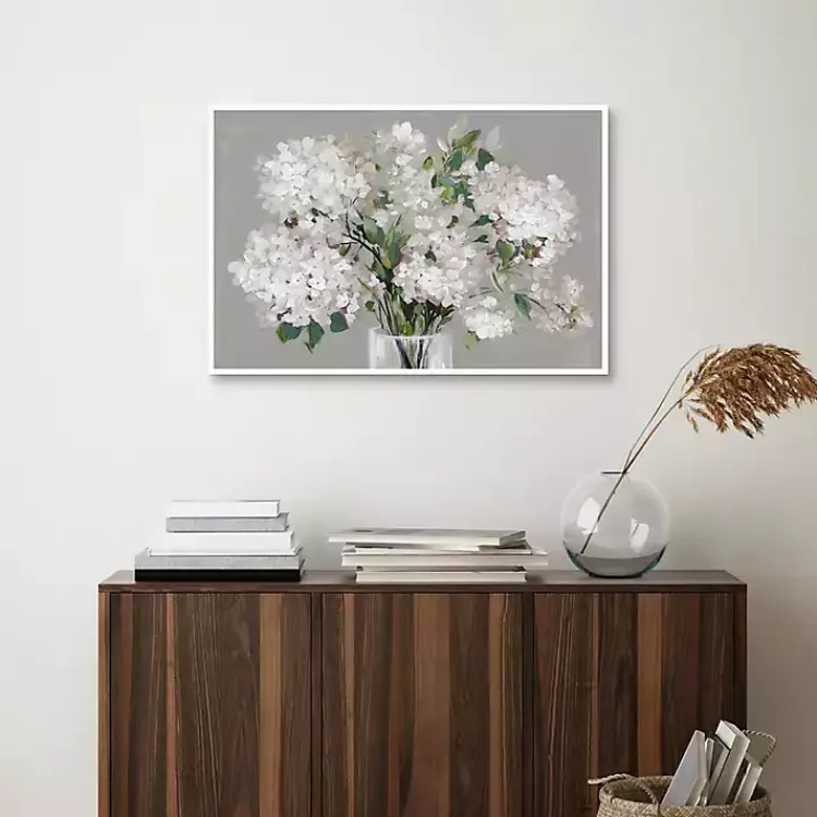 Kirklands Home Blushing Hydrangeas Framed Canvas Art Print Discount