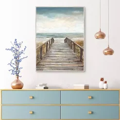 Kirklands Home Boardwalk To The Beach Framed Canvas Art Print Multi Clearance