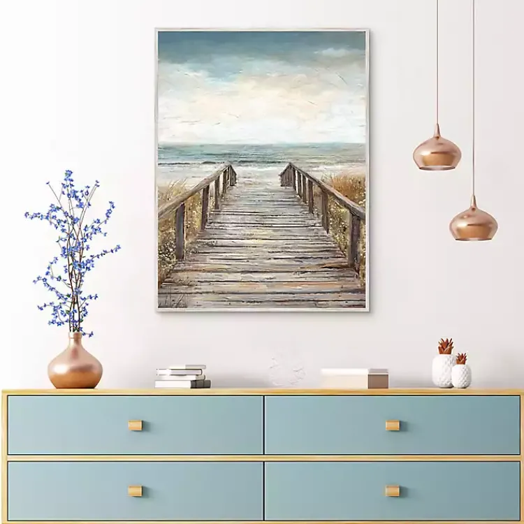 Kirklands Home Boardwalk To The Beach Framed Canvas Art Print Multi Clearance