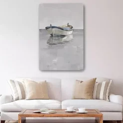 Kirklands Home Boat on the Horizon Canvas Art Print Gray Sale