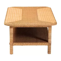 Kirklands Home Bohemian Braided Rat Coffee Table Tan Discount