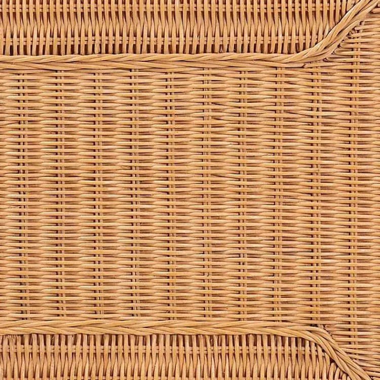 Kirklands Home Bohemian Braided Rat Coffee Table Tan Discount