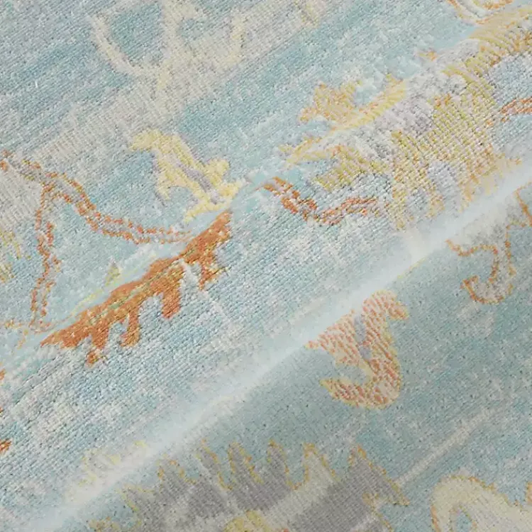 Kirklands Home Bohemian Gretna Aqua Beige Accent Rug, 2x3 Outlet
