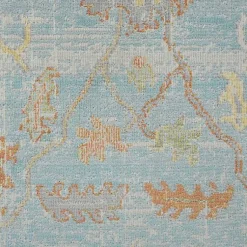 Kirklands Home Bohemian Gretna Aqua Beige Accent Rug, 2x3 Outlet