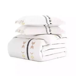Kirklands Home Bohemian Stripe 3-pc. King Duvet Cover Set White Outlet