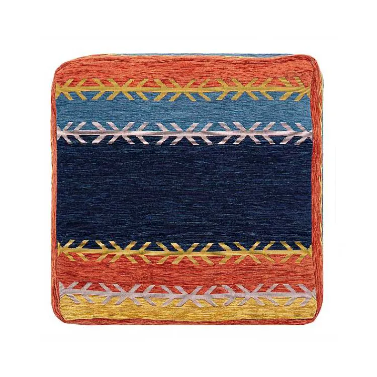 Poufs & Floor Cushions>Kirklands Home Boho Turkish Stripe Ultra-Soft Pouf
