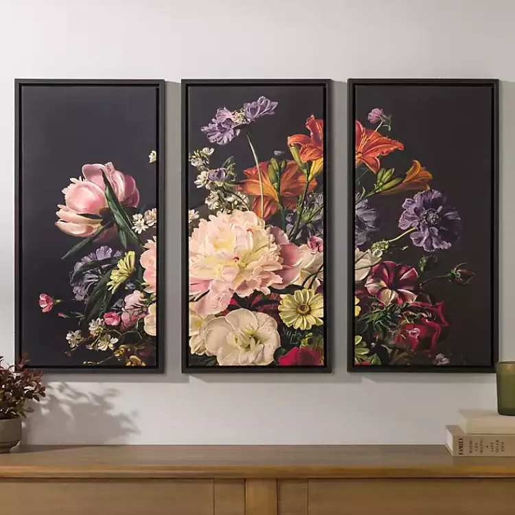 Kirklands Home Bold Bouquet Framed Art Prints, Set of 3 Multi Best