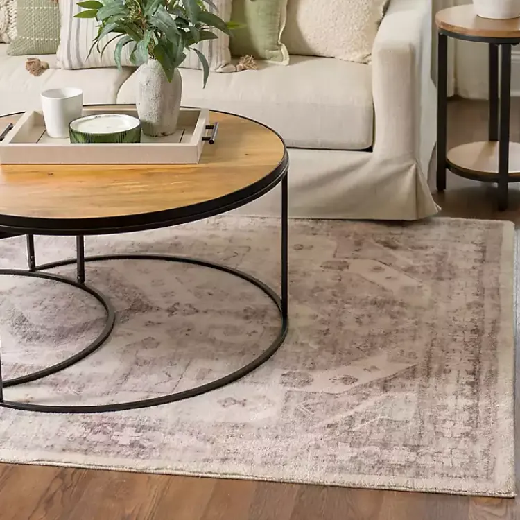 Kirklands Home Bone Rosette Area Rug, 7x9 Online